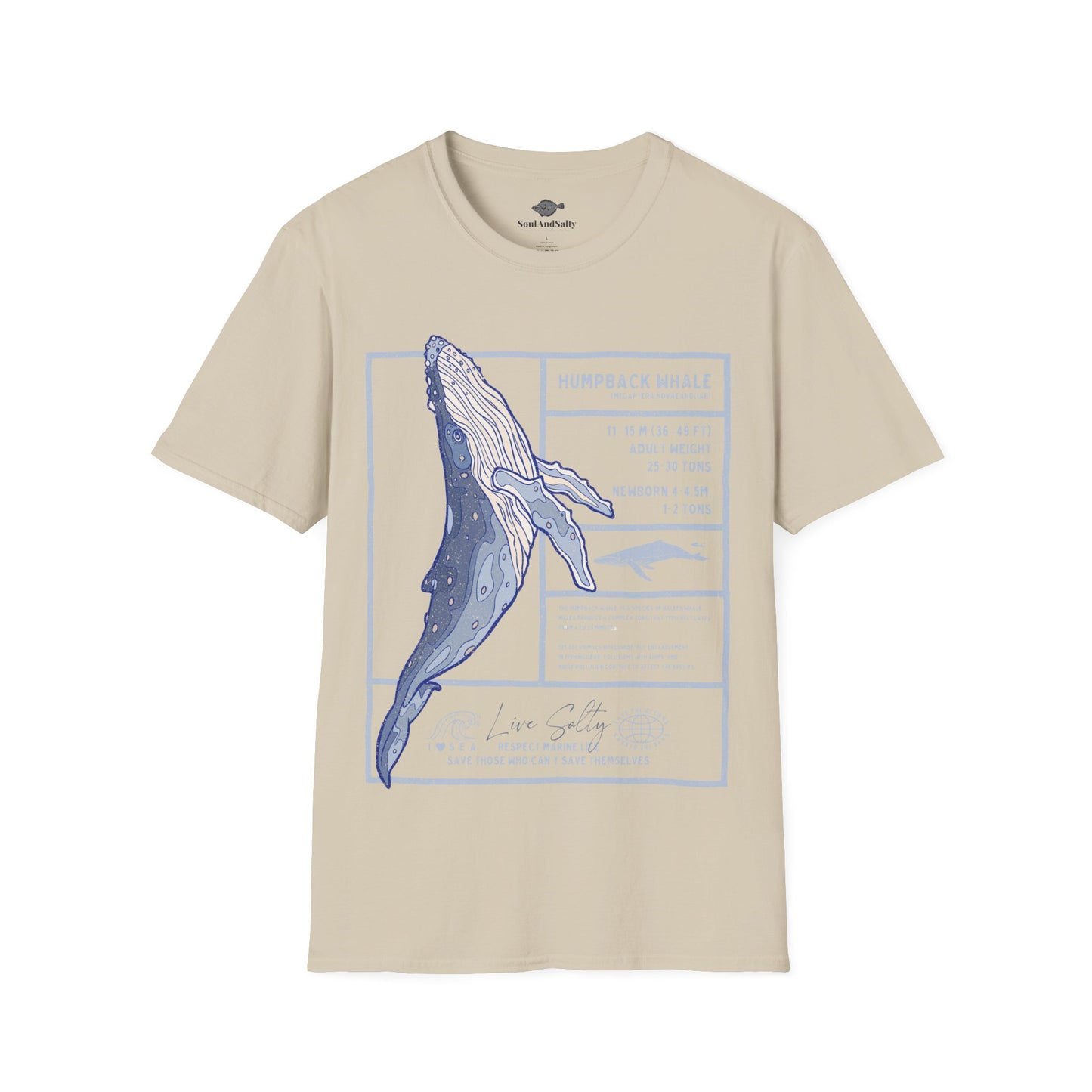 Humpback Whale Diagram Tee